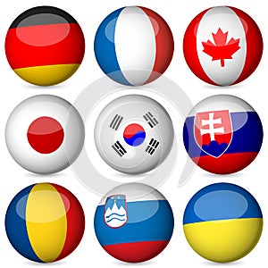 National flag ball set 3