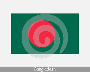 National Flag of Bangladesh. Bangladeshi Country Flag. People`s Republic of Bangladesh Detailed Banner. EPS Vector Illustration C
