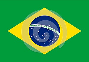 Brazil, national flag and ensign, illustration photo