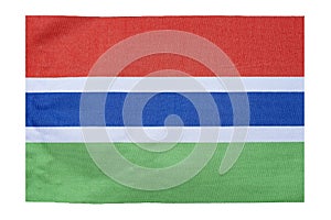 National flag of the country Gambia, isolate