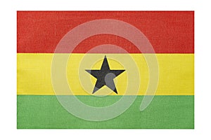 National flag of the country of Ghana, isolate