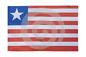 National flag of the country Liberia, isolate