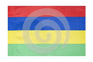 National flag of the country Mauritius, isolate