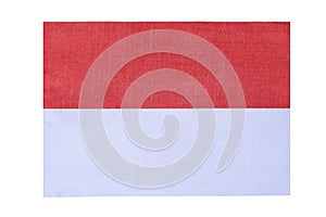 National flag of the country of Monaco, isolate