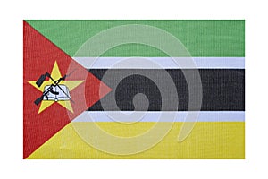 National flag of the country of Mozambique, isolate