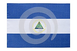 National flag of the country of Nicaragua, isolate