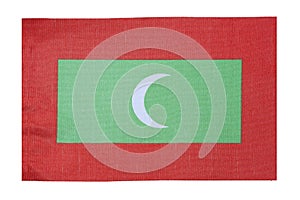 National flag of the country of the Republic of Maldives, isolate