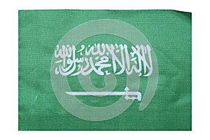 National flag of the country of Saudi Arabia, isolate