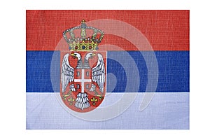 National flag of the country Serbia, isolate