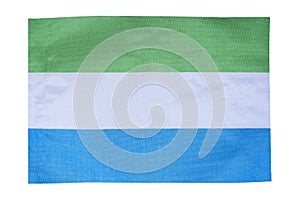 National flag of the country of Sierra Leone, isolate