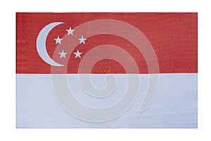 National flag of the country Singapore, isolate