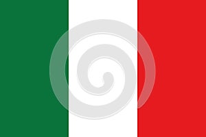 The national flag of the European country Italy photo