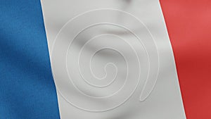 National flag of France waving 3D Render, drapeau francais tricolour or French Tricolour, ancient French colour or