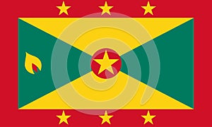 National Flag of Grenada, Grenada sign, Grenada Flag