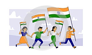 The national flag of India flat vector illustration