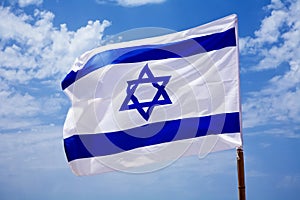 National flag of Israel outdoors