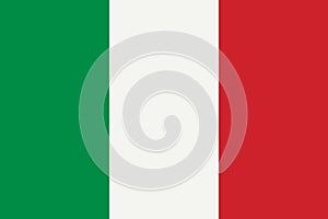 National flag of Italy original size and colors vector illustration, Italian flag or il Tricolore bandiera d'Italia photo