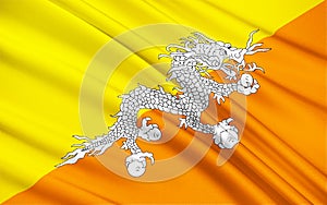 Flag of the Kingdom of Bhutan