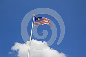 National flag of malaysia merdeca square