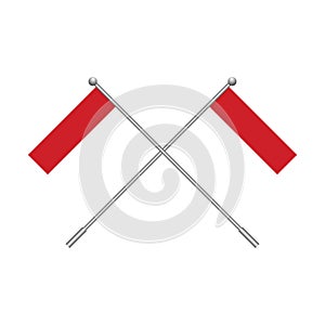 National Flag of Monaco. Clip art design vector illustration