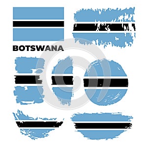 National flag of Republic of Botswana. original colors and proportion.