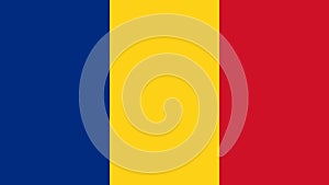 The national flag of Rumania with the correct official colours photo