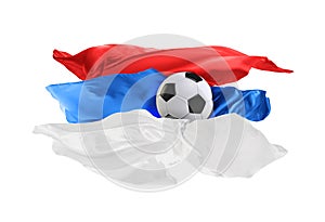 The national flag of Serbia. FIFA World Cup. Russia 2018