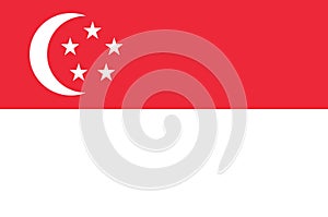 National flag of Singapore. Background with flag of Singapore
