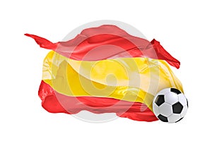 The national flag of Spain. FIFA World Cup. Russia 2018