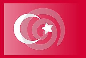 The national flag of Turkey. Rightly proportions and colors