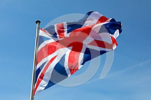 National flag of the United Kingdom flying