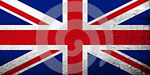 National flag of United Kingdom Great Britain `Union Jack` or `Union Flag`. Grunge background