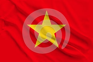 National flag of Vietnam, a symbol of vacation, immigration, politic