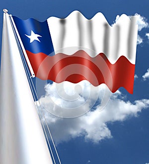The national flagChile In the case of the colors of the Chilean flag, white traditionally represents the snow of the Andes, blue s
