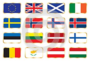 National flags - European set