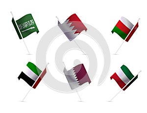 National flags of the Gulf States