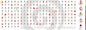 National Flags and Maps of the World, Alphabetically sorted flags and maps