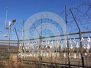 National Flags on South Korea Border Fence