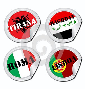 National flags tags