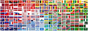 National flags of World countries collection