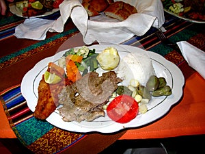 The national food, Bolivia, South America