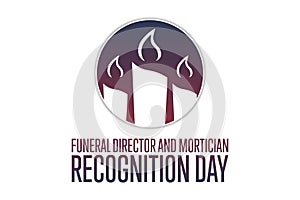 National Funeral Director and Mortician Recognition Day. March 11. Holiday concept. Template for background, banner