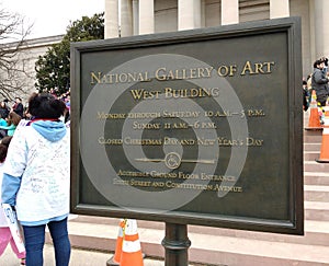 National Gallery of Art West Building, Women`s March, Washington, DC, USA