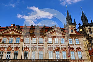 The National Gallery, The Gothic Church of Our Lady before Tyn, Old Buildings, Old Town Square, Prague, Czech Republic