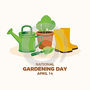 National Gardening Day vector illustration