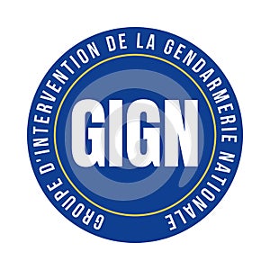 National gendarmerie intervention group symbol photo