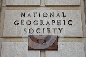 National Geographic Society Sign