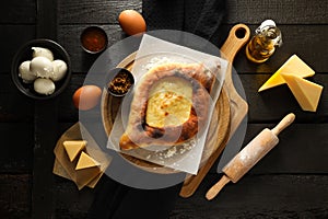 National Georgian cuisine food, flour product - Khachapuri