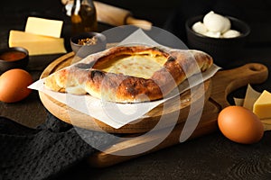 National Georgian cuisine food, flour product - Khachapuri