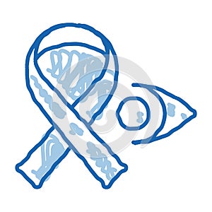 National Glaucoma Awareness doodle icon hand drawn illustration